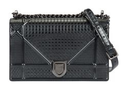 Medium Diorama, Patent Leather, Silver, 09-B0-0178, 3*